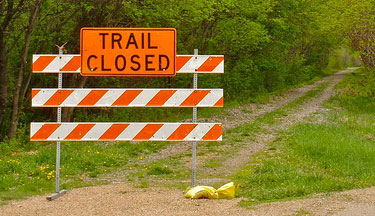 Jeep trail closed